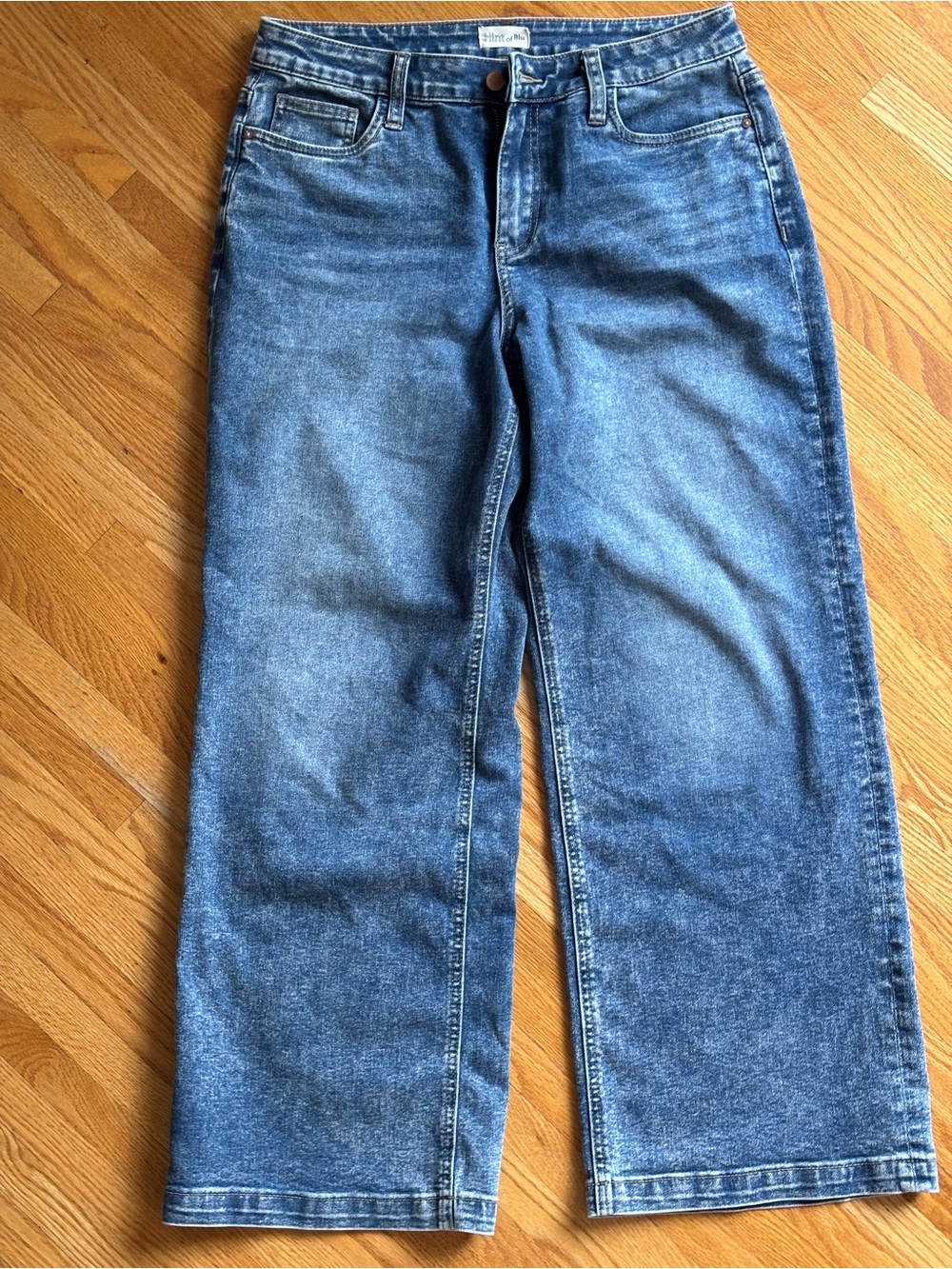 Hint of Blue relaxed wide leg jeans